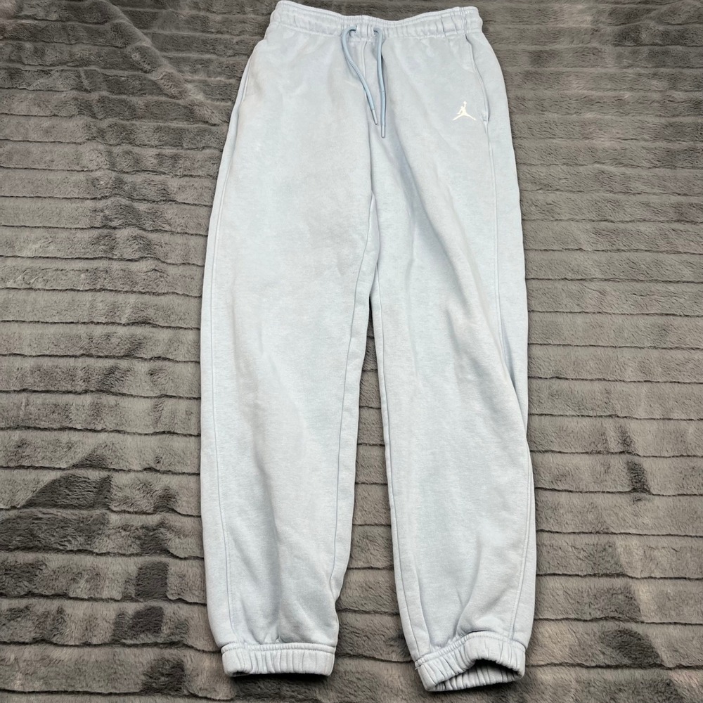 Jordan Essentials Fleece Sweatpants Light Blue Jumpman Joggers XS 11678
